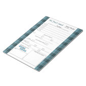 Blauwgroen Pset 5 en 1 Voedsel Notitieblok (Schuin)