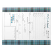 Blauwgroen Pset 5 en 1 Voedsel Notitieblok (Voorkant)