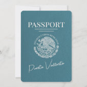 Blauwgroen Puerta Vallarta Passport bruiloft Kaart (Achterkant)