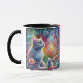 Blauwgroen Purrfectly Meowvelous Mom Cat Moederdag Mok (Links)