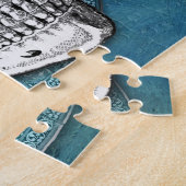 Blauwgroen puzzel (Zijkant)