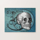 Blauwgroen puzzel legpuzzel (Horizontaal)