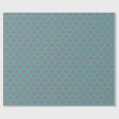 Blauwgroen Quadrafoil Pattern-pakpapier Cadeaupapier (Vlak)