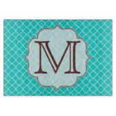 Blauwgroen Quarterfoil Latti glassnijplank Snijplank (Voorkant)