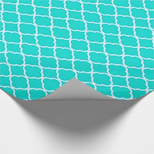 Blauwgroen Quaterfoil Quarter Wrapping Paper van A Cadeaupapier (Hoek)