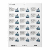 Blauwgroen Quinceañera Meisje Etiket (Full Sheet)