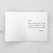 Blauwgroen Quinceanera Mode Spaans 15-jarige kaart (Binnen)