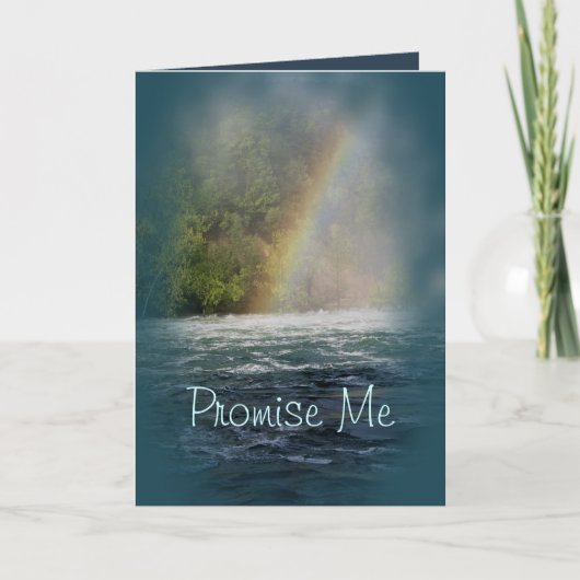 Blauwgroen Rainbow-aanpassen elke gelegenheid Kaart (Voorkant)