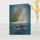 Blauwgroen Rainbow-aanpassen elke gelegenheid Kaart (Gele Bloem)