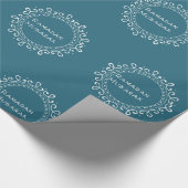 Blauwgroen ramadan Mubarak Gift Wrap Papier (Hoek)