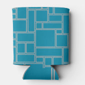 Blauwgroen rechthoeken blikjeskoeler (Achterkant)