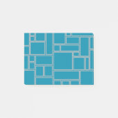 Blauwgroen rechthoeken post-it® notes (Voorkant)