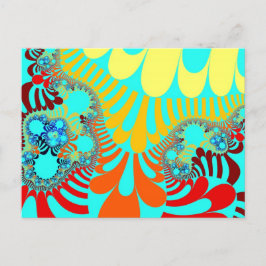 Blauwgroen regenboogmod briefkaart