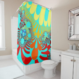 Blauwgroen regenboogmod douchegordijn