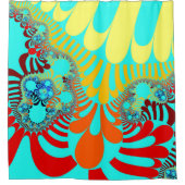 Blauwgroen regenboogmod douchegordijn (Voorkant)