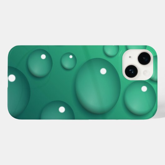 Blauwgroen regendruif Case-Mate iPhone case (Achterkant (horizontaal))