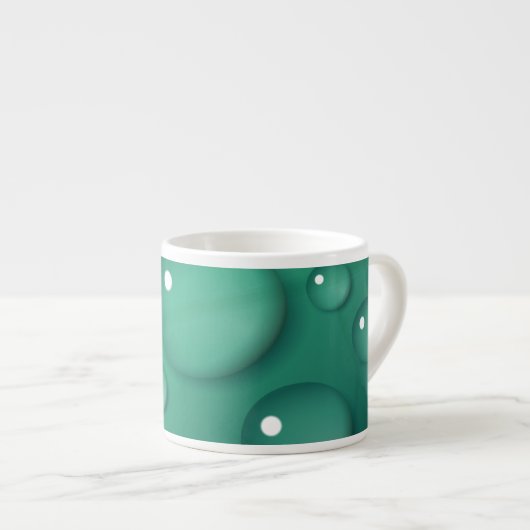 Blauwgroen regendruif espresso kop (Voorkant rechts)