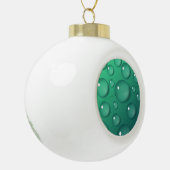 Blauwgroen regendruif keramische bal ornament (Links)