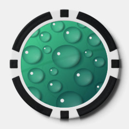 Blauwgroen regendruif pokerchips