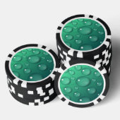 Blauwgroen regendruif pokerchips (Opstapeling)