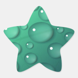 Blauwgroen regendruif ster sticker