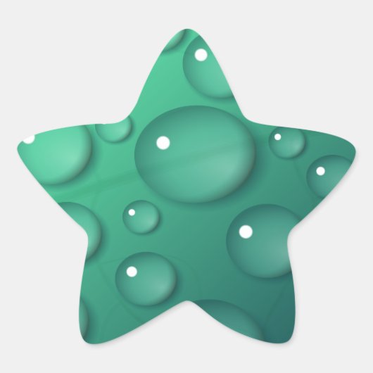 Blauwgroen regendruif ster sticker (Voorkant)