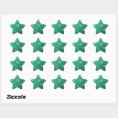 Blauwgroen regendruif ster sticker (Vel)