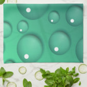 Blauwgroen regendruif theedoek (Gevouwen)