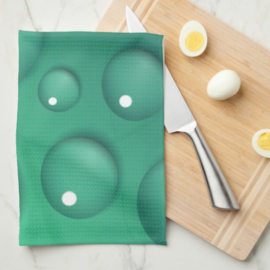 Blauwgroen regendruif theedoek (Quarter Fold)