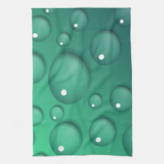 Blauwgroen regendruif theedoek (Verticaal)