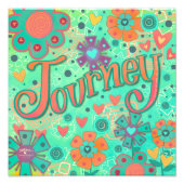 Blauwgroen Reis Inspirerend Hart Bloemen  Foto Afdruk (Voorkant)