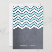 Blauwgroen repetitie van Chevron Kaart (Achterkant)