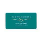 Blauwgroen retouradres etiket (Voorkant)