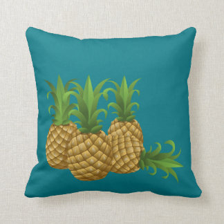 Blauwgroen Retro  ananas Kussen