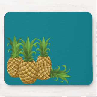 Blauwgroen Retro  ananas Muismat