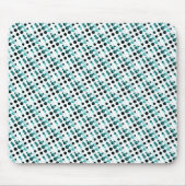Blauwgroen Retro Bubbles Mousepad Muismat (Voorkant)