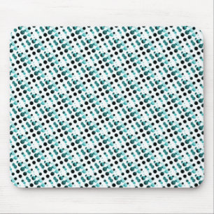 Blauwgroen Retro Bubbles Mousepad Muismat