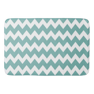 Blauwgroen Retro Colorful Modern Chevron ZigZag Pa Badmat