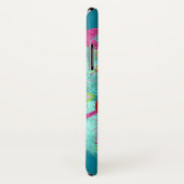 Blauwgroen retro kerstkrans Case-Mate iPhone case (Achterkant / rechts)