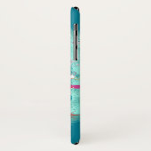 Blauwgroen retro kerstkrans Case-Mate iPhone case (Achterkant/links)