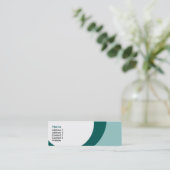 blauwgroen retrorefringen mini visitekaartje (Staand voorkant)