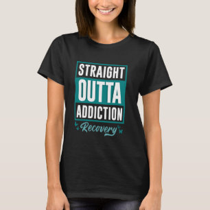 Blauwgroen Ribbon Addiction Recovery Awareness 1 T-shirt