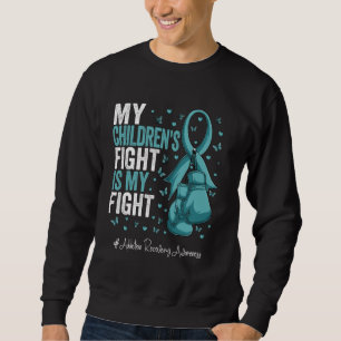 Blauwgroen Ribbon Children Addiction Recovery Awar Trui