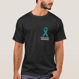 Blauwgroen Ribbon Food Allergy Awareness Montage S T-shirt