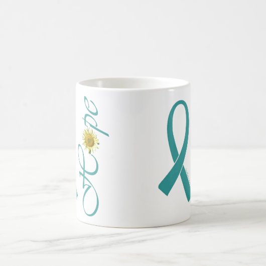 Blauwgroen Ribbon Hope Mok (Center)