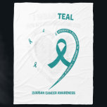 Blauwgroen Ribbon Ovarian Cancer Awareness Giften Fleece Deken<br><div class="desc">Gift for Granddochter: Ik zal altijd bij je zijn,  vergeet nooit hoeveel ik van je hou.Ideaal geschenk voor je grootdochter. voor afstuderen,  verjaardag,  reizen,  bruiloft,  herkenning,  implementatie,  reünie,  Kerstmis,  Hanukkah of een speciale gelegenheid.</div>