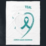 Blauwgroen Ribbon Ovarian Cancer Awareness Giften Fleece Deken<br><div class="desc">Gift for Granddochter: Ik zal altijd bij je zijn,  vergeet nooit hoeveel ik van je hou.Ideaal geschenk voor je grootdochter. voor afstuderen,  verjaardag,  reizen,  bruiloft,  herkenning,  implementatie,  reünie,  Kerstmis,  Hanukkah of een speciale gelegenheid.</div>