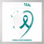 Blauwgroen Ribbon Ovarian Cancer Awareness Giften Poster<br><div class="desc">Gift for Granddochter: Ik zal altijd bij je zijn,  vergeet nooit hoeveel ik van je hou.Ideaal geschenk voor je grootdochter. voor afstuderen,  verjaardag,  reizen,  bruiloft,  herkenning,  implementatie,  reünie,  Kerstmis,  Hanukkah of een speciale gelegenheid.</div>