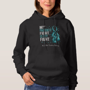 Blauwgroen Ribbon Parents Addiction Recovery Aware Hoodie