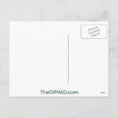 Blauwgroen ribbon-rendiertje feestdagenkaart (Achterkant)